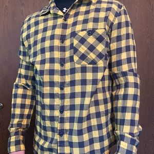 Navy and Yellow flannel